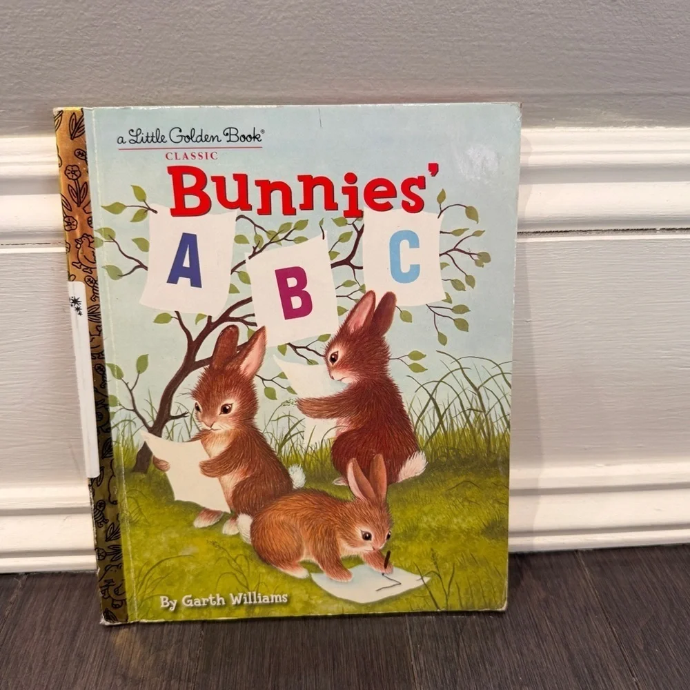 VINTAGE 1985 Little Golden Book Classic: Bunnies' ABC Hardcover Book Toddler Kid